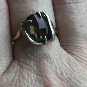 Genuine Smokey Quartz Gold Ring